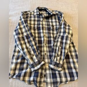 Carhartt Blue and White Checkered Shirt